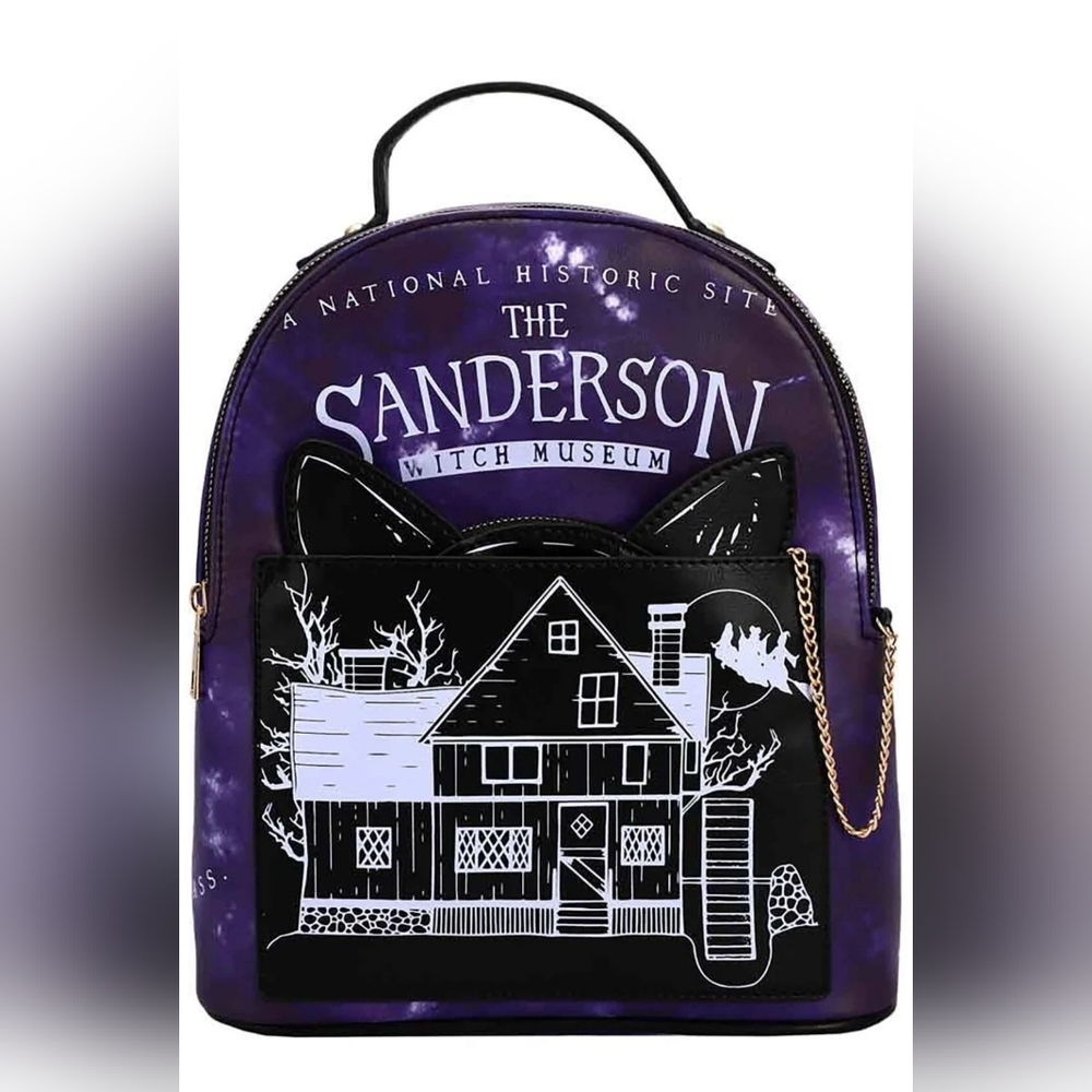 The Sanderson Witch Museum Purple Backpack Purse NWT
